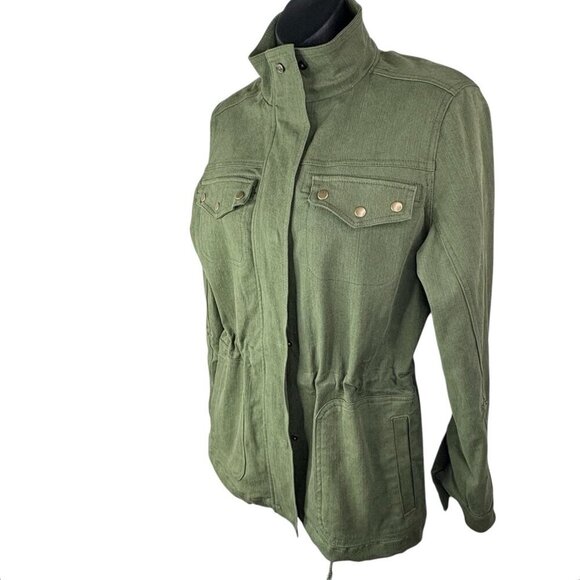 Two Penny Lane Maxwell Field Jacket Olive Green Women’s S Army Style Grunge Hip - Picture 1 of 16